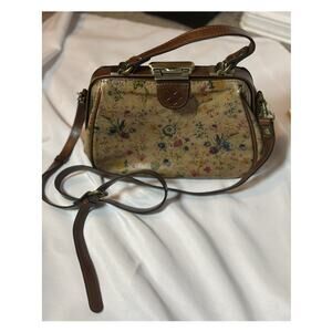 Patricia Nash Gracchi Prairie Rose Frame Satchel Crossbody